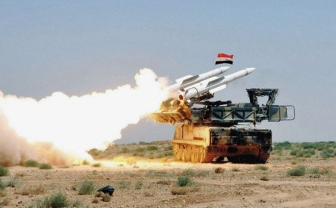 Hệ thống t&ecirc;n lửa ph&ograve;ng kh&ocirc;ng Syria. Ảnh: CAND 