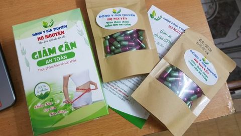  Sản phẩm giảm c&acirc;n họ Nguyễn đang lưu h&agrave;nh tr&ecirc;n thị trường. Ảnh: ANTĐ