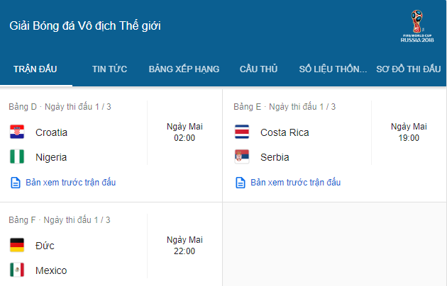 Lịch thi đấu World Cup 2018 h&ocirc;m nay (17/6): Đức gặp Mexico. Ảnh cập nhật: Internet