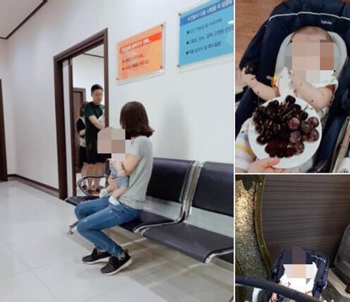  H&igrave;nh ảnh 2 mẹ con đến bệnh viện kiểm tra. Ảnh: T&agrave;i khoản facebook ''H&atilde;y đợi đấy'' cung cấp