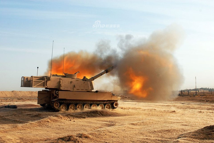 Ph&aacute;o tự h&agrave;nh M109A5 Paladin của Mỹ. Ảnh: Sina