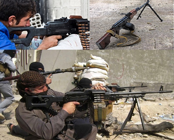  S&uacute;ng m&aacute;y PK của Nga đang được Syria sử dụng khiến IS bị tổn thất nặng nề. 