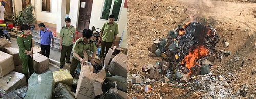  Lạng Sơn tiến h&agrave;nh ti&ecirc;u hủy nhiều h&agrave;ng h&oacute;a nhập lậu tr&ecirc;n địa b&agrave;n