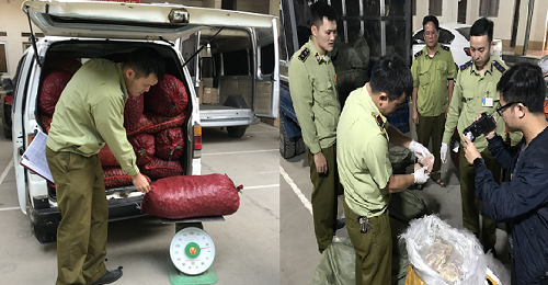Lực lượng quản l&yacute; thị trường Lạng Sơn thu giữ h&agrave;ng h&oacute;a nhập lậu