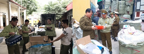  Lực lượng quản l&yacute; thị trường Lạng Sơn ph&aacute;t hiện v&agrave; thu giữ h&agrave;ng h&oacute;a kh&ocirc;ng r&otilde; nguồn gốc