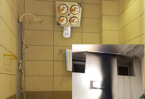 Đ&egrave;n sưởi nh&agrave; tắm bị ph&aacute;t nổ như ph&aacute;o hoa khiến chủ nh&acirc;n hốt hoảng 