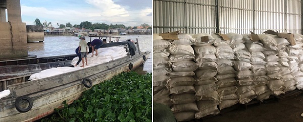 Số lượng đường nhập lậu bị lực lượng chức năng thu giữ tại An Giang 