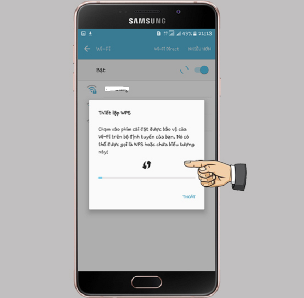 Thiết lập ''Ph&iacute;m Push WPS''
