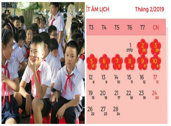 Lịch nghỉ Tết Nguy&ecirc;n đ&aacute;n ch&iacute;nh thức của học sinh H&agrave; Nội 