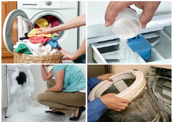 D&ugrave;ng bột giặt sai c&aacute;ch sẽ khiến m&aacute;y giặt nhanh hỏng, quần &aacute;o nhanh t&atilde;   