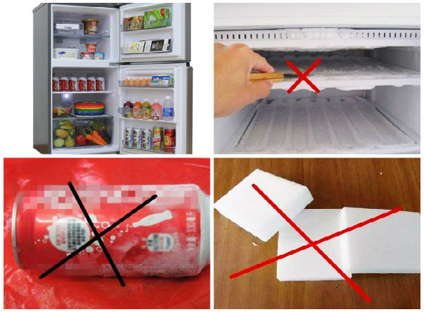  Nước ngọt c&oacute; ga, đ&aacute; kh&ocirc; kh&ocirc;ng n&ecirc;n cho v&agrave;o ngăn đ&aacute; tủ lạnh v&igrave; dễ g&acirc;y ch&aacute;y nổ