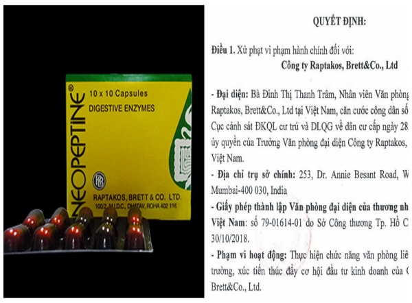  Quyết định thu hồi thuốc vi&ecirc;n nang cứng Neopeptine do kh&ocirc;ng đạt chất lượng