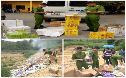  Chỉ trong th&aacute;ng 4 Lạng Sơn đ&atilde; tiến h&agrave;nh thu giữ v&agrave; ti&ecirc;u hủy nhiều h&agrave;ng h&oacute;a vi phạm