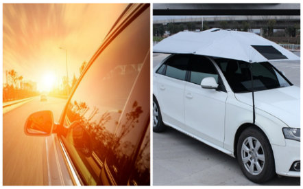 Nắng n&oacute;ng nếu kh&ocirc;ng che chắn &ocirc; t&ocirc; cẩn thận rất dễ sốc nhiệt khi ra v&agrave;o &ocirc; t&ocirc;