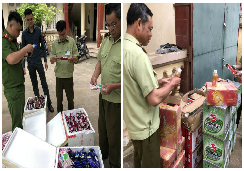  Lực lượng quản l&yacute; thị trường số 3 tỉnh Lạng Sơn tiến h&agrave;nh thu giữ to&agrave;n bộ số kem nhập lậu từ Trung Quốc