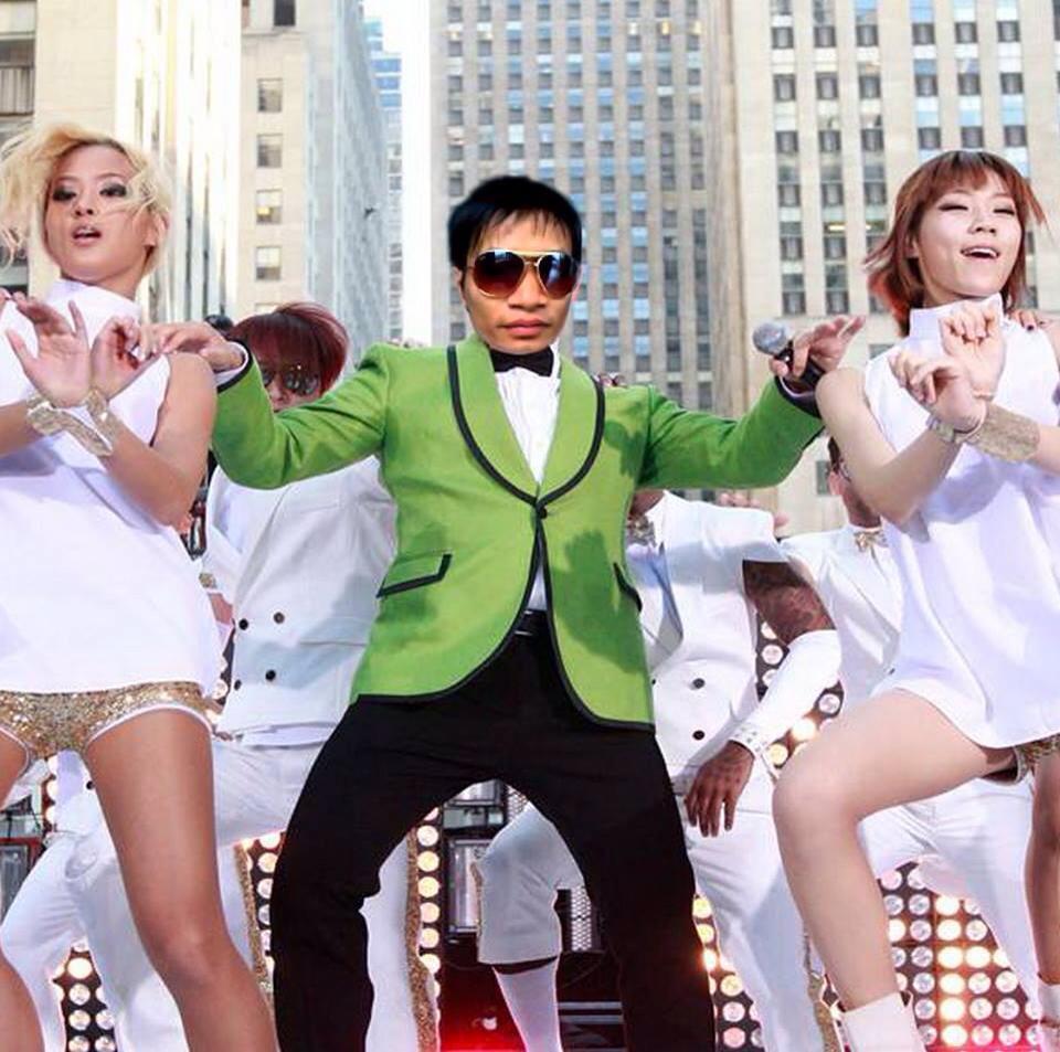 Lệ Rơi hóa rapper Psy hát Gangnam Style bên dàn hotgirl.