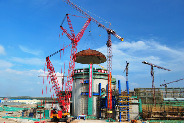 L&ograve; phản ứng hạt nh&acirc;n đang được Trung Quốc x&acirc;y dựng tại nh&agrave; m&aacute;y điện hạt nh&acirc;n Xương Giang nước n&agrave;y