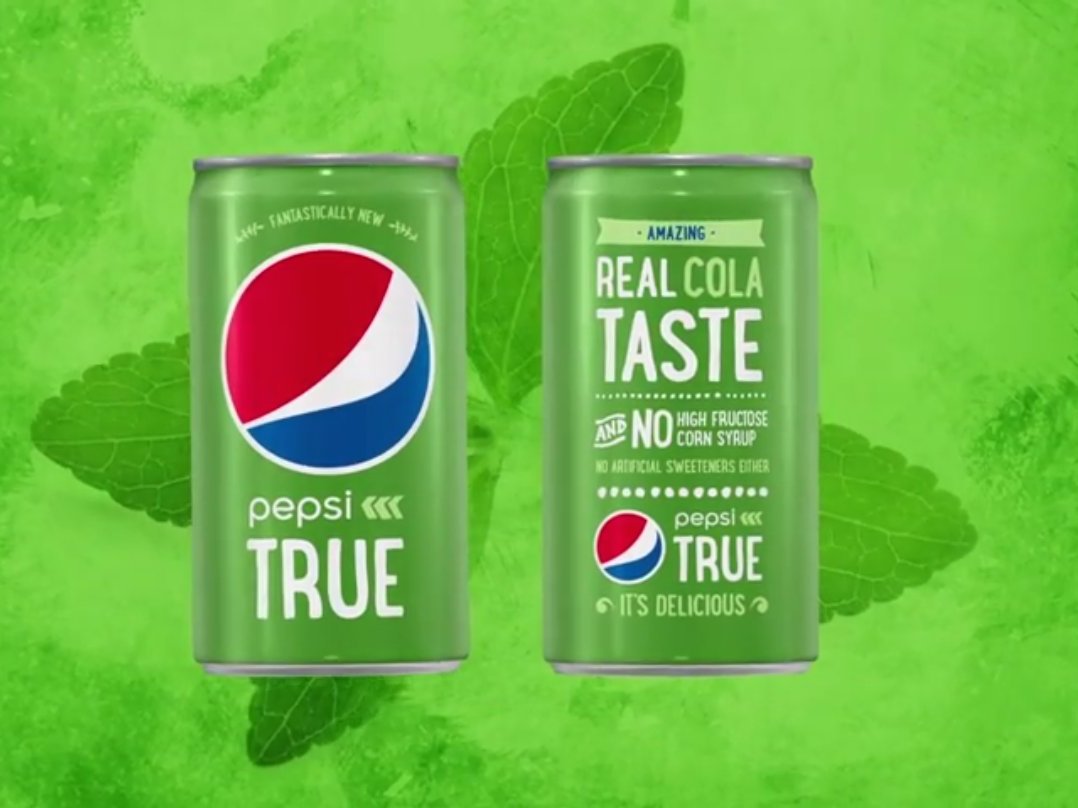 Pepsi m&agrave;u xanh l&aacute; Pepsi True được ra mắt thị trường
