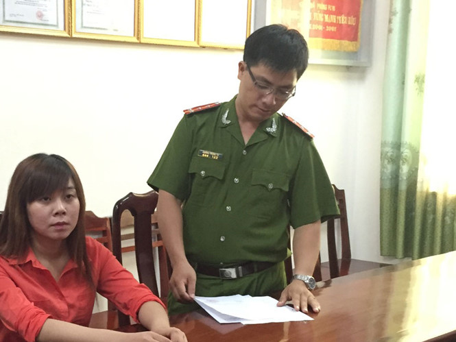 Đối tượng lừa đảo qua Zalo Hồ Thị Anh Thư tại cơ quan công an
