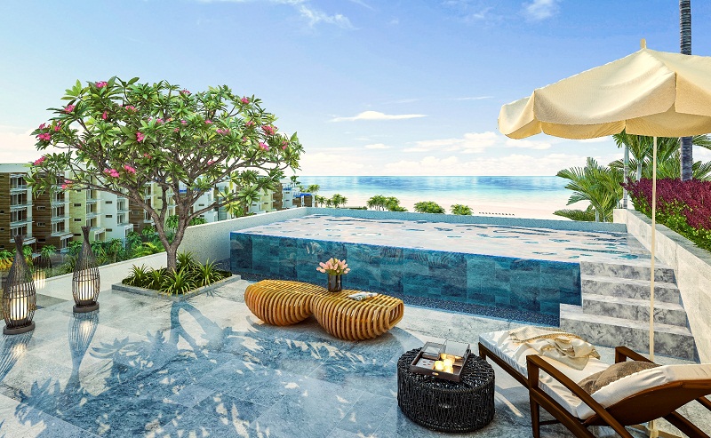 Bể bơi tại Condotel Premier Residences Phu Quoc Emerald Bay 