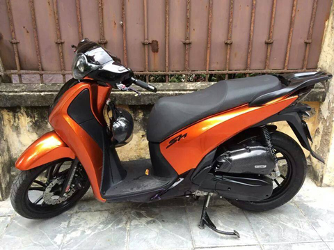 Một chiếc xe sau khi được Nguyễn Công Trình sơn màu.