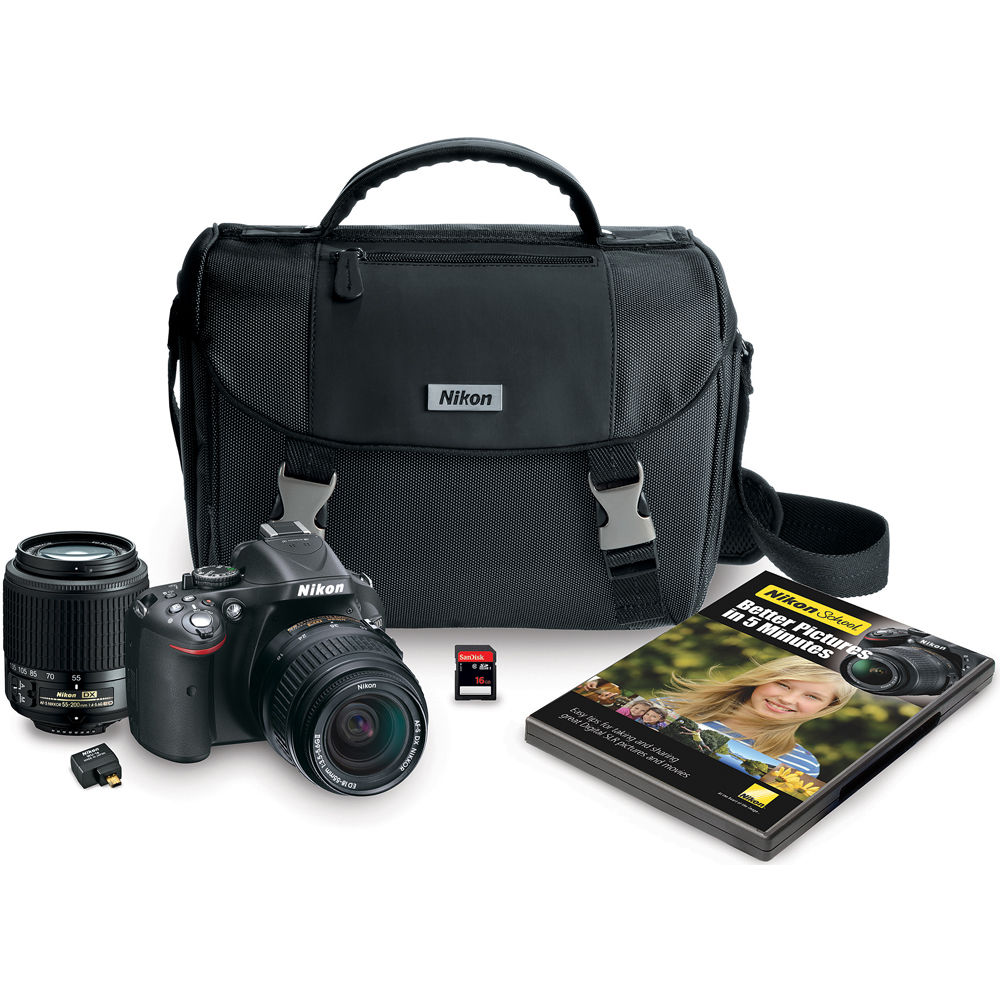 C&aacute;c phụ kiện đi k&egrave;m m&aacute;y ảnh gi&aacute; rẻ Nikon D5200 