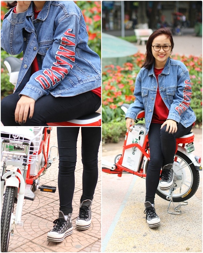 Chỉ cần một &aacute;o nỉ c&ugrave;ng một jacket, bạn g&aacute;i đ&atilde; tạo cho m&igrave;nh một vẻ ngo&agrave;i thật c&aacute; t&iacute;nh