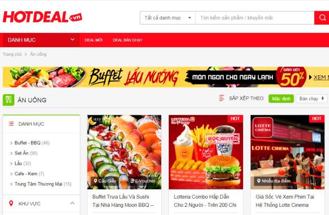mua h&agrave;ng Hot deal