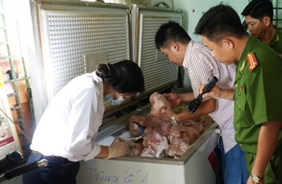 2 tạ nầm heo được chứa trong 3 tủ đ&ocirc;ng lạnh lớn