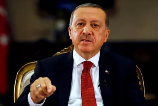 Tổng thống Recep Tayyip Erdogan trong cuộc phỏng vấn với Reuters ng&agrave;y 21/7 về t&igrave;nh h&igrave;nh Thổ Nhĩ Kỳ sau đảo ch&iacute;nh