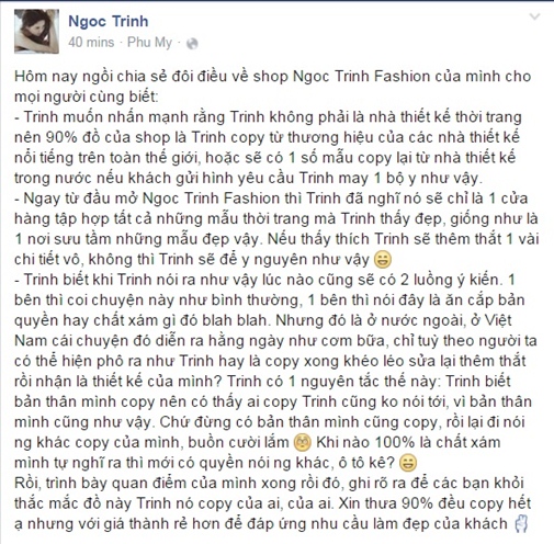 Ngọc Trinh &lsquo;g&acirc;y sốc&rsquo; khi bất ngờ l&ecirc;n tiếng đ&aacute;p trả nh&agrave; thiết kế Việt