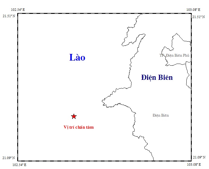 Động đất s&acirc;u chấn 10km xảy ra ở bi&ecirc;n giới Việt-L&agrave;o