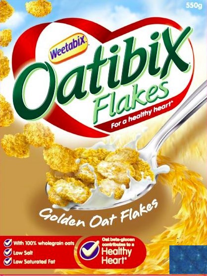 Thu hồi ngũ cốc ăn liền Oatibix Flakes c&oacute; miếng cao su m&agrave;u xanh