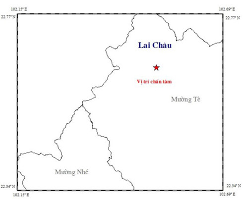 Động đất s&acirc;u chấn 12km xảy ra ở Lai Ch&acirc;u