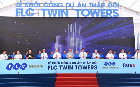 FLC khởi c&ocirc;ng th&aacute;p đ&ocirc;i cao thứ 3 H&agrave; Nội c&oacute; s&acirc;n đỗ trực thăng