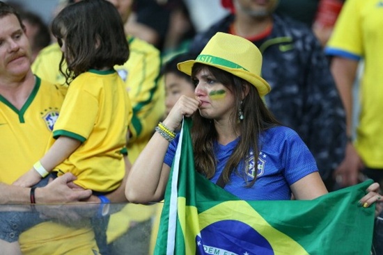 Thất bại trước Đức khiến Brazil vỡ mộng giành cúp vàng ngay trên sân nhà.