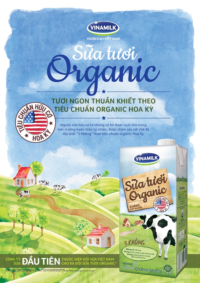 Sữa tươi Vinamilk Organic tu&acirc;n thủ nghi&ecirc;m ngặt '3 Kh&ocirc;ng' theo chuẩn organic Hoa Kỳ