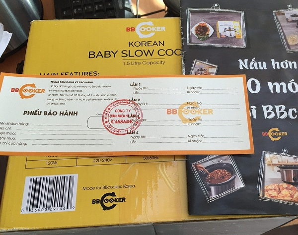 Sản phẩm BBcooker c&oacute; đầy đủ m&atilde; số m&atilde; vạch v&agrave; chế độ bảo h&agrave;nh
