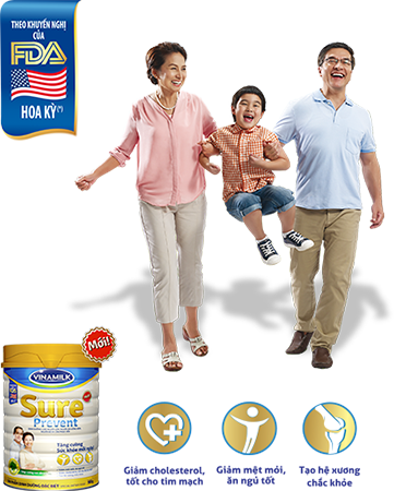 Vinamilk Sure Prevent l&agrave; giải ph&aacute;p dinh dưỡng bổ sung đầy đủ c&aacute;c vitamin v&agrave; kho&aacute;ng chất,