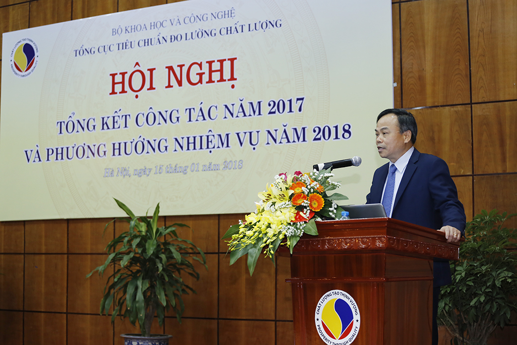 Tổng cục trưởng Trần Văn Vinh b&aacute;o c&aacute;o tổng kết t&igrave;nh h&igrave;nh hoạt động năm 2017 v&agrave; Phương hướng nhiệm vụ năm 2018 