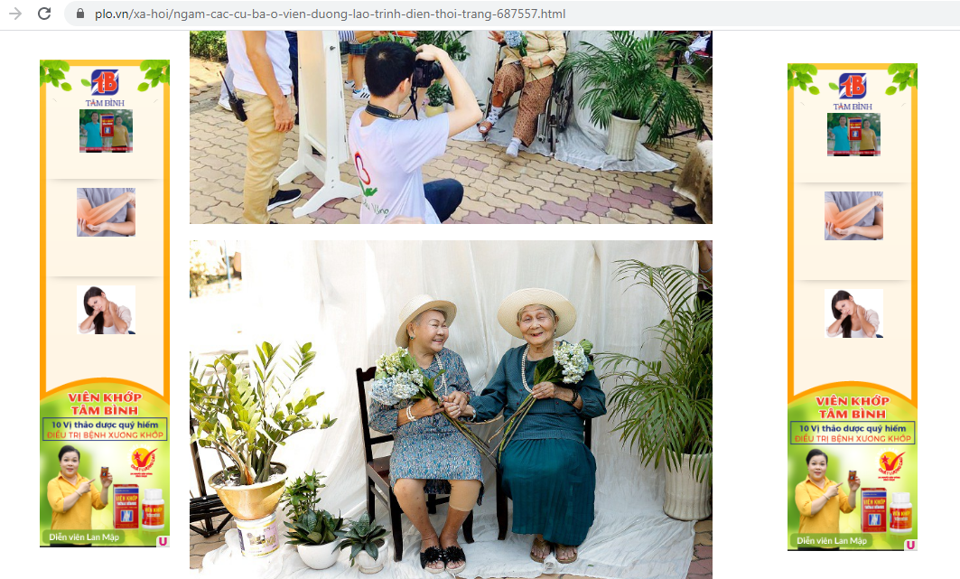 H&igrave;nh vảnh về c&aacute;c quảng c&aacute;o sản phẩm Vi&ecirc;n khớp T&acirc;m B&igrave;nh... ''Điều trị bệnh xương khớp''. Người d&ugrave;ng bấm v&agrave;o c&aacute;c quảng c&aacute;o n&agrave;y, lập tức trang Tambinh.vn hiện ra.