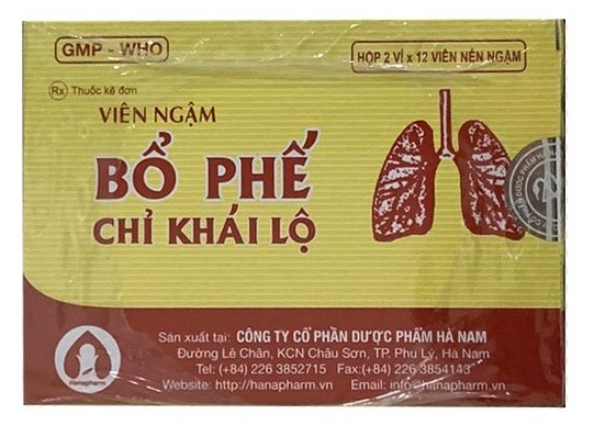 Sản ph&acirc;̉m vi&ecirc;n ng&acirc;̣p B&ocirc;̉ ph&ecirc;́ chỉ khái l&ocirc;̣ của dược ph&acirc;̉m Nam Hà
