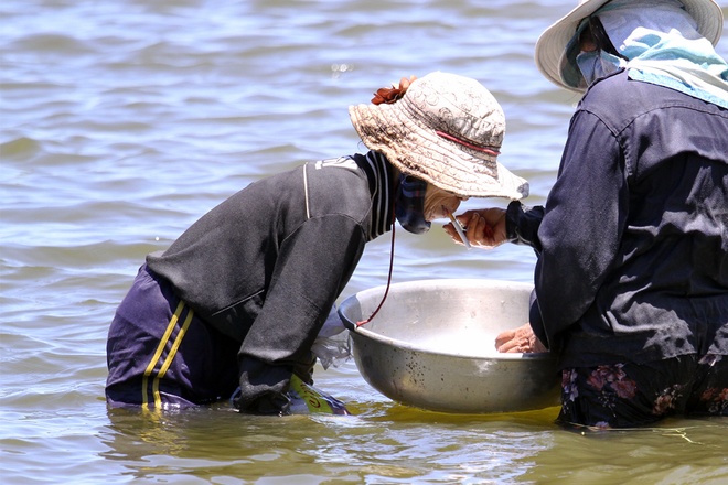 Ngâm mình lâu dưới nước, không ít phụ nữ cũng châm điếu thuốc cho ấm người. Họ thường ra sông bắt nghêu từ khoảng 8-9h sáng và về nhà lúc 15h chiều. Ảnh VnExpress Ngâm mình lâu dưới nước, không ít phụ nữ cũng châm điếu thuốc cho ấm người. Họ thường ra sông bắt nghêu từ khoảng 8-9h sáng và về nhà lúc 15h chiều. Ảnh VnExpressNgâm mình lâu dưới nước, không ít phụ nữ cũng châm điếu thuốc cho ấm người. Họ thường ra sông bắt nghêu từ khoảng 8-9h sáng và về nhà lúc 15h chiều. Ảnh VnExpress