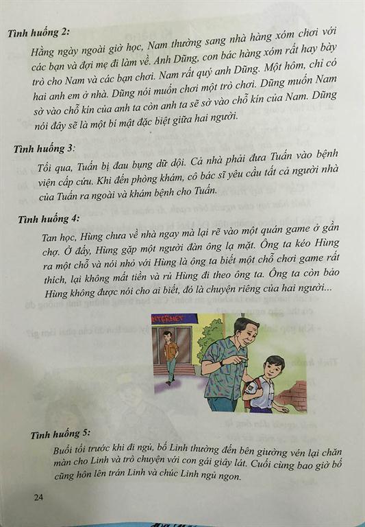 S&aacute;ch dạy kỹ năng sống c&oacute; nội dung phản cảm, sờ v&agrave;o v&ugrave;ng k&iacute;n, x&acirc;m hại t&igrave;nh dục v&agrave; bắt c&oacute;c