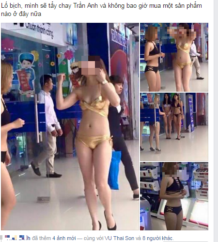 Quảng c&aacute;o bằng nh&acirc;n vi&ecirc;n ăn mặc bikini chỉ l&agrave; tr&ograve; PR rẻ tiền của Trần Anh