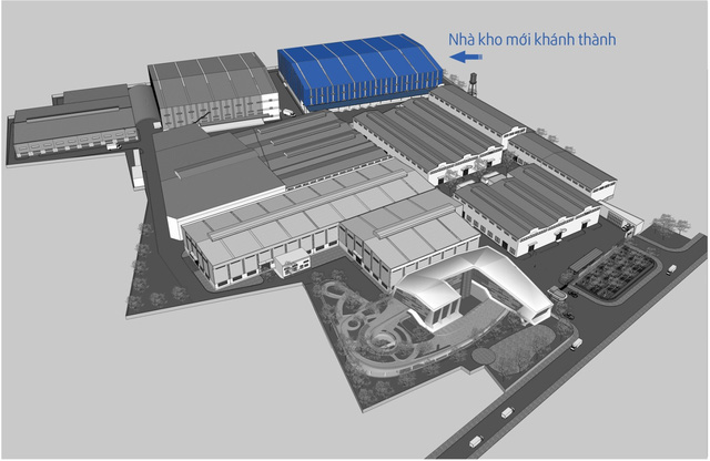 Kho thành phẩm vừa khánh thành và tổng thể dự án 500 tỷ sẽ góp phần nâng cao năng suất chất lượng của cả công ty Kho thành phẩm vừa khánh thành và tổng thể dự án 500 tỷ sẽ góp phần nâng cao năng suất chất lượng của cả công ty