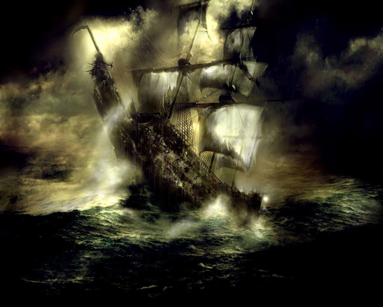 Khi về đến mũi Hảo Vọng ở châu Phi, con tàu Flying Dutchman gặp cơn bão dữ dội và bị nhấn chìm. Sau nhiều nỗ lực chống lại cơn bão không thành, thuyền trưởng Van der Decken trước khi chết thề sẽ trở lại mũi Hảo Vọng, dù phải ở trên biển cho đến ngày tận thế. Kể từ đó, mỗi khi xuất hiện bão ở quanh khu vực trên, nhiều người tin nếu nhìn vào mắt bão sẽ thấy hình ảnh con tàu ma quái và vị thuyền trưởng đang phải hứng chịu lời nguyền lang thang trên đại dương.