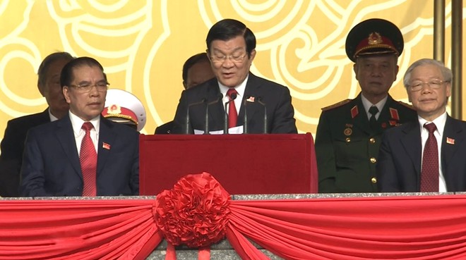 Chủ tịch nước Trương Tấn Sang đọc diễn văn kỷ niệm