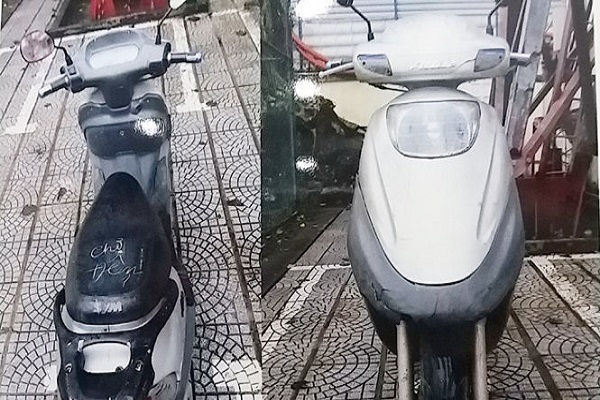 Chiếc xe m&aacute;y hiệu Attila l&agrave; tang vật vụ cướp chi nh&aacute;nh Ng&acirc;n h&agrave;ng BIDV ở Huế