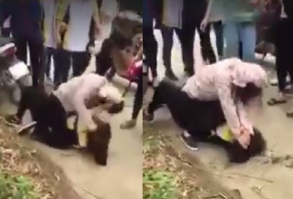 2 nữ sinh đ&aacute;nh nhau giữa đường v&igrave; bạn trai chỉ chọn... 1 người!